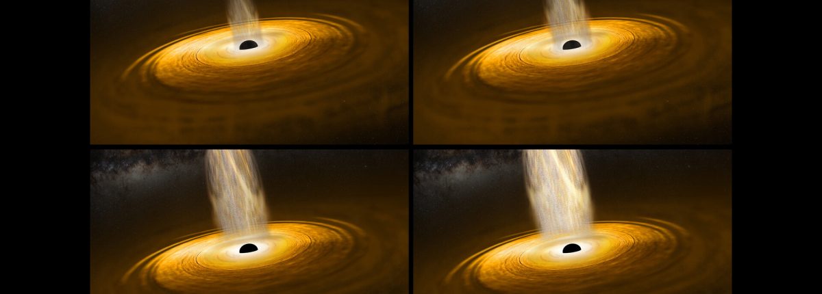 Ahli astronomi telah menggegarkan pusingan gas dari lubang hitam yang berayun 