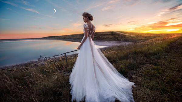 pengantin buku impian dalam gaun pengantin 