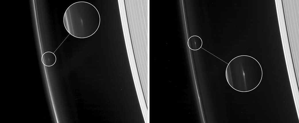 Kapal angkasa Cassini mengesan badan angkasa di cincin F Saturnus 