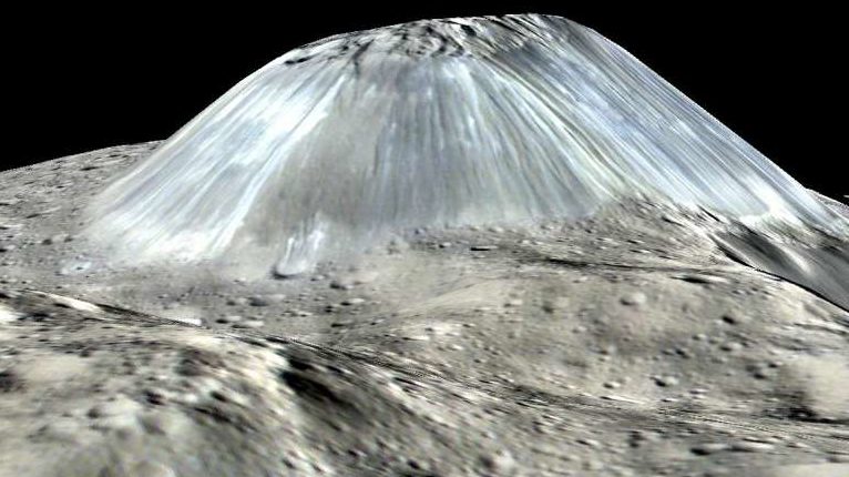 Para saintis telah menemui rahsia Akhun Mons - satu-satunya cryovolcano di Ceres 