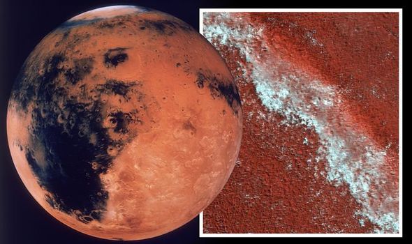Air di Marikh: tembakan menakjubkan dari kutub utara planet ini 